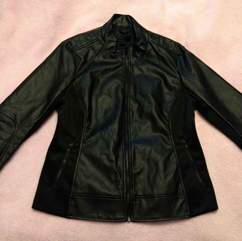 RD Style Belem Faux Leather and Ponte Jacket